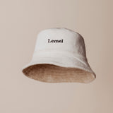 Terry Reversible Bucket Hat - Marshmallow & Beige