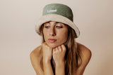 Terry Reversible Bucket Hat – Oil Green & Beige